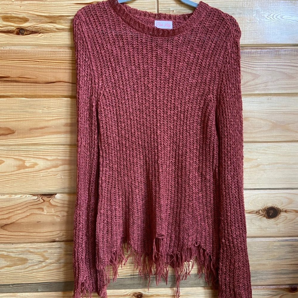 Pink Lily Sweater Sz Small